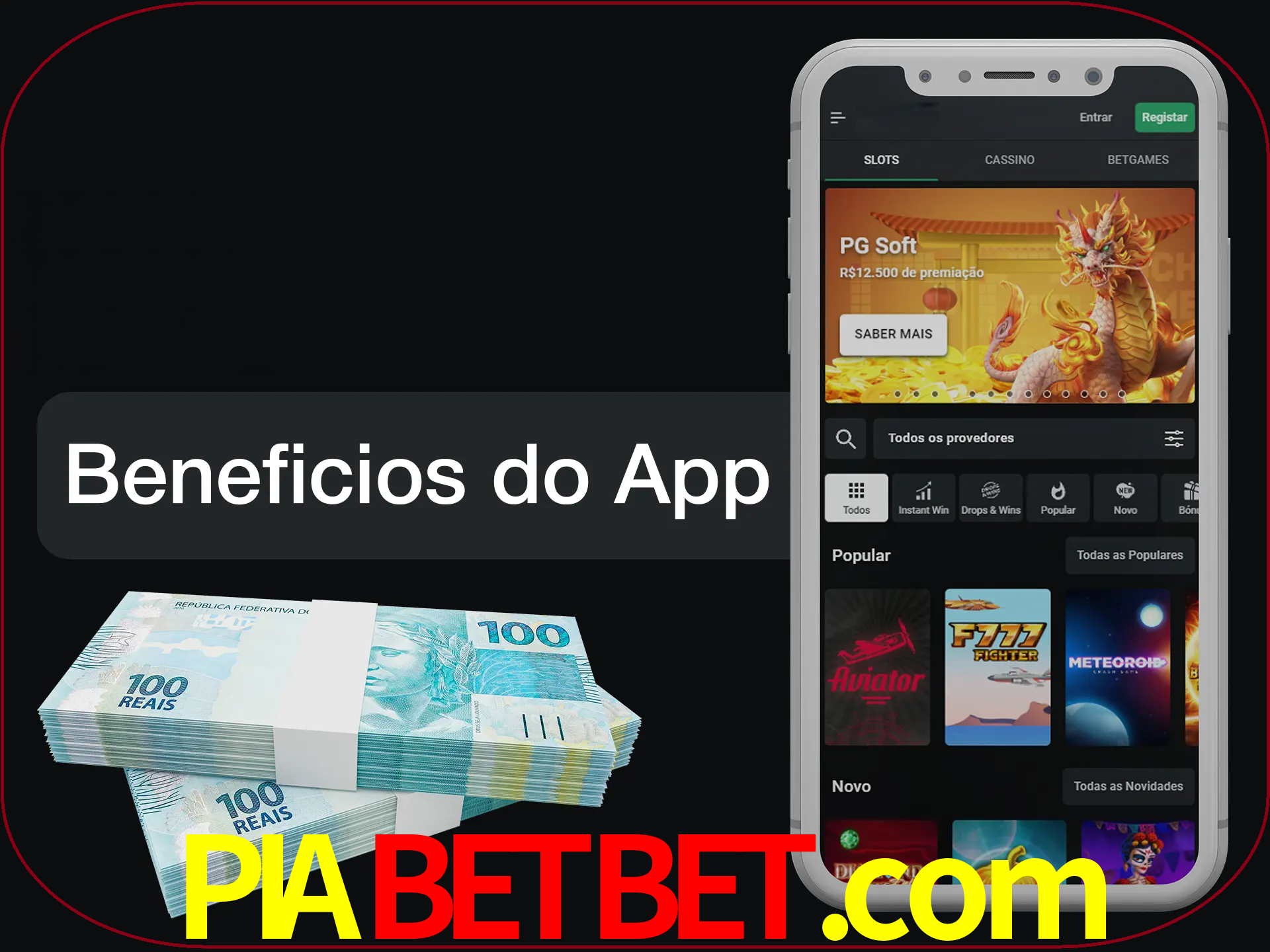 Obtenha todos os benefícios usando o aplicativo.