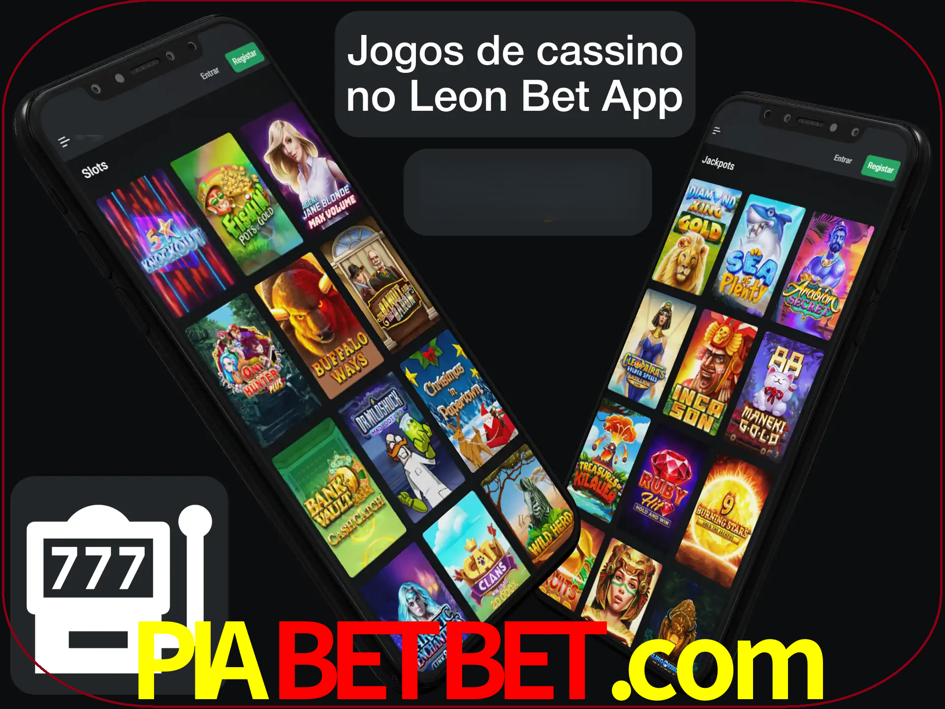 Escolha quais jogos de cassino jogar no app.