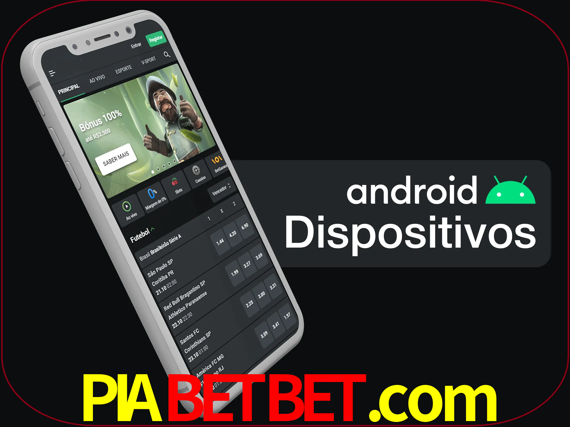 O aplicativo suporta a maioria de todos os dispositivos Android.