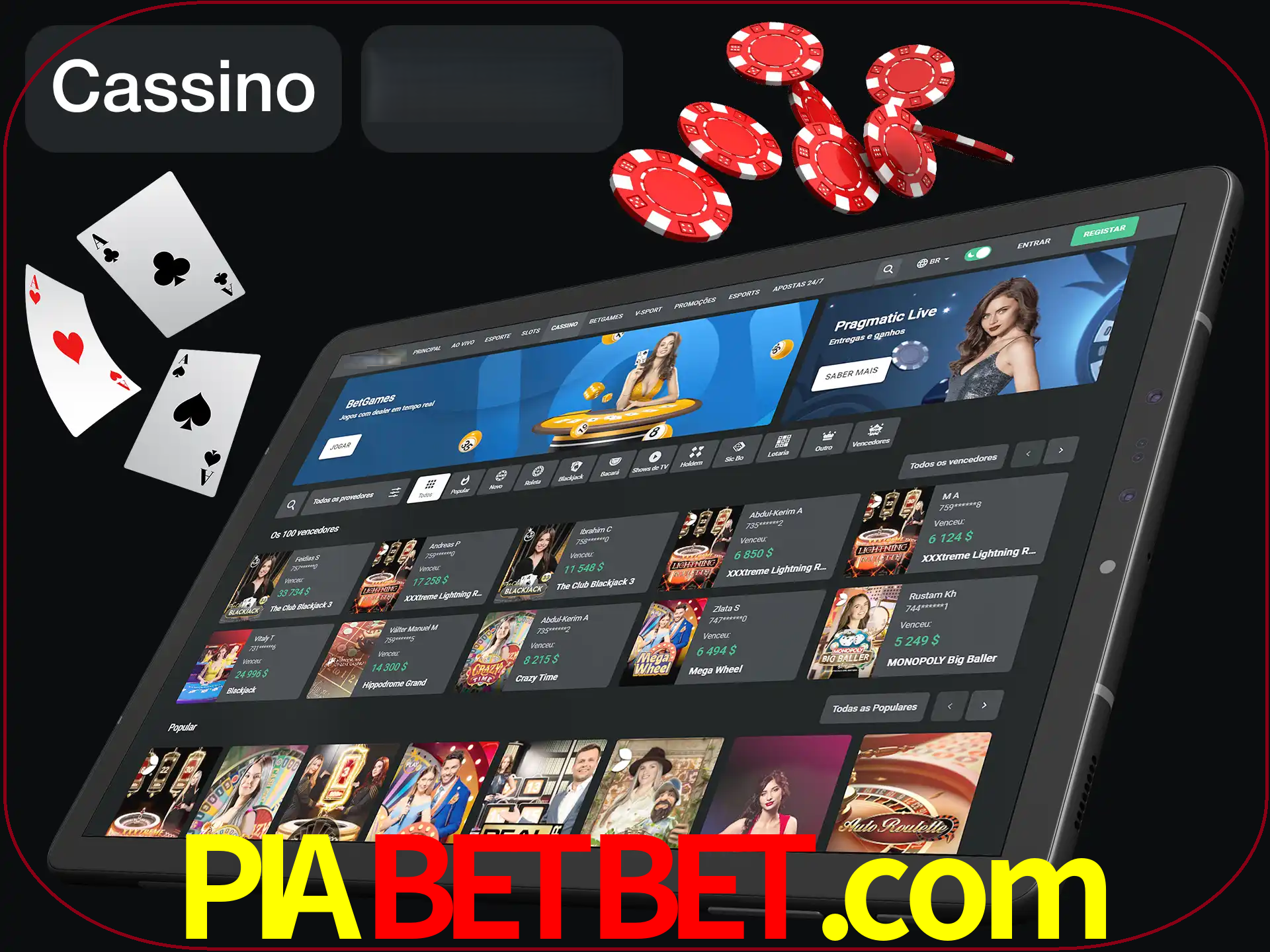 Jogue vários jogos de cassino em nosso cassino.