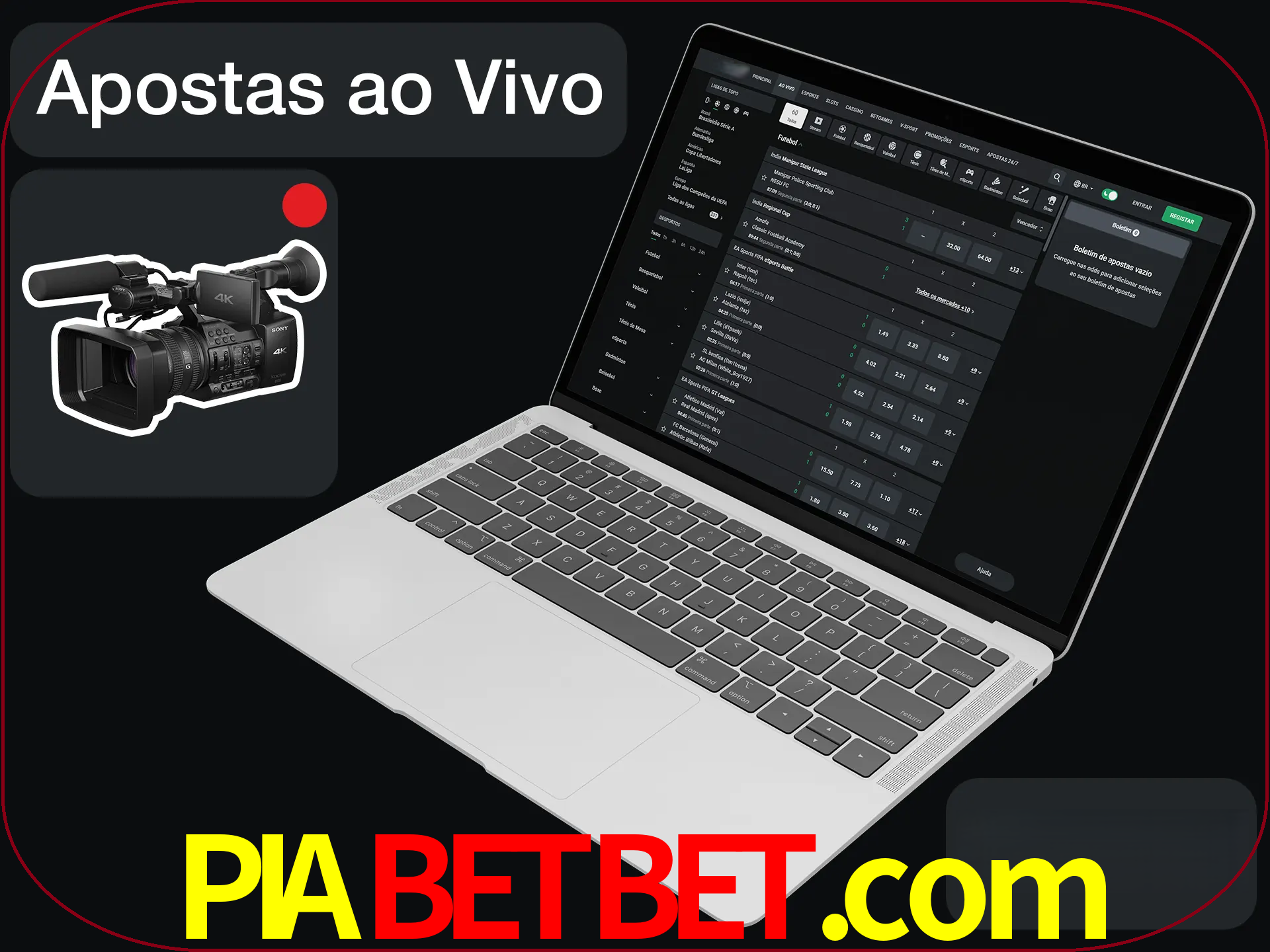 Aposte em formato ao vivo em nosso site.