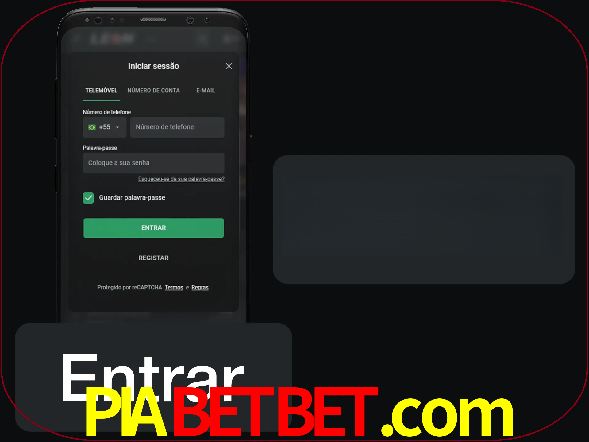 Faça o login para começar a apostar e jogar no cassino.