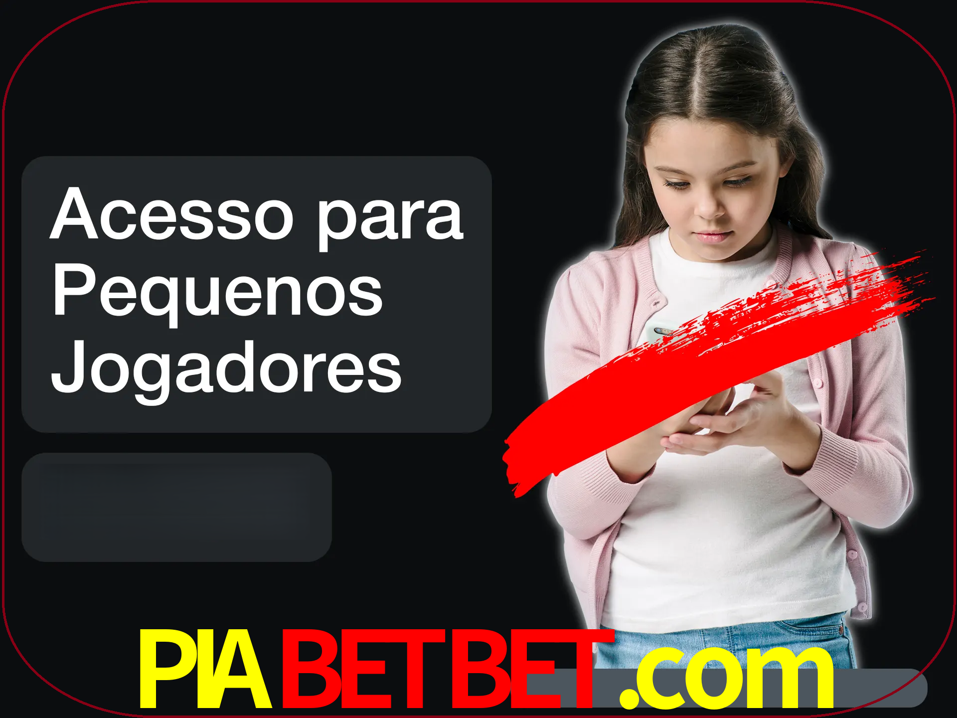 As crianças não podem jogar jogos de cassino.